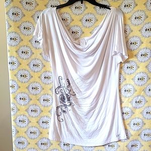 Gently Worn, BKE Boutique, Large, White Fashion T Shirt